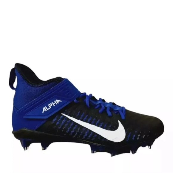 Nike Alpha Menace Pro 2 Mid Men's Size 14 Football Cleats Blue Black BV3945-400 - Picture 2 of 6